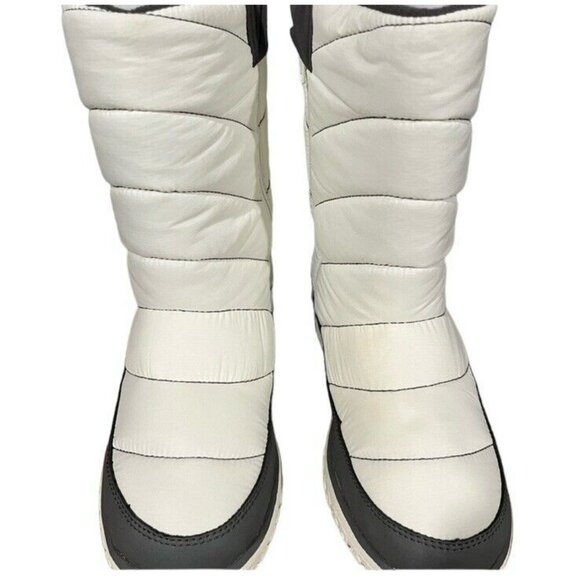 NWOB LL Bean Women's White Nylon Ultralight Quilted Insulated Tall Zip Boots 8.5 - Picture 5 of 6